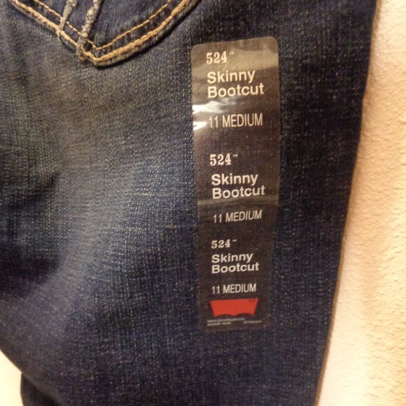 Levi's 524 Skinny Bootcut Junior's Jeans Size 11 M NWT - Picture 5 of 12